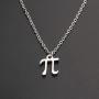 WUSUANED Pi Symbol Pendant Necklace Mathematical Jewelry Gift for Math Teacher