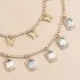 Ingemark Initial Birthstone Tennis Chain Choker Bling Charm Pendant Necklace Women Girls Birthday Wedding Jewelry Accessory Gifts Ingemark Initial Birthstone Tennis Chain Choker Bling Charm Pendant Necklace Women Girls Birthday Wedding Jewelry Accessory Gifts