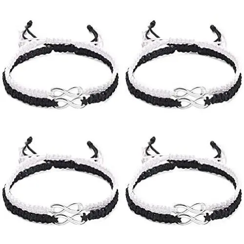 Finrezio 8Pcs Infinity Couple Braided Handcrafted Bracelets Friendship Women Mens 8 Infinity Bracelets Jewelry for Lover Girlfriends Link Strentch Bracelets Adjustable Finrezio 8Pcs Infinity Couple Braided Handcrafted Bracelets Friendship Women Mens 8 Infinity Bracelets Jewelry for Lover Girlfriends Link Strentch Bracelets Adjustable