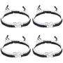 Finrezio 8Pcs Infinity Couple Braided Handcrafted Bracelets Friendship Women Mens 8 Infinity Bracelets Jewelry for Lover Girlfriends Link Strentch Bracelets Adjustable
