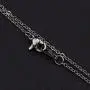 FTA Dog Necklace Paw Charm Dog Mom Gifts Silver Layered Pendants FTA Dog Necklace Paw Charm Dog Mom Gifts Silver Layered Pendants