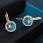 Swarovski Crystal Halo Round Drop Leverback Earrings for Women 14K Rose Gold Plated Hypoallergenic Jewelry Swarovski Crystal Halo Round Drop Leverback Earrings for Women 14K Rose Gold Plated Hypoallergenic Jewelry