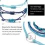 String Wave Ankle Bracelets for Women Adjustable Compass Bracelets Waterproof Handmade Strand Braided Rope Sunflower Boho Bracelet Set Women Teen Girls