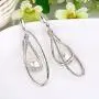 EVER FAITH Womens Austrian Crystal Simulated Pearl Twist Chandelier Teardrop Dangle Earrings Clear EVER FAITH Womens Austrian Crystal Simulated Pearl Twist Chandelier Teardrop Dangle Earrings Clear