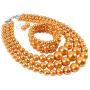 KOSMOS-LI Large Pearl Jewelry Set Pearl Statement 18'' Necklace Bracelet and Earrings