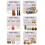 Finrezio 39 Pairs Tassel Earrings Set for Women Ball Crystal Bar Heart Flower Stud Pearl Metal Leaf Acrylic Dangle Hoop Earrings Set
