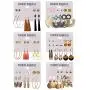 Finrezio 39 Pairs Tassel Earrings Set for Women Ball Crystal Bar Heart Flower Stud Pearl Metal Leaf Acrylic Dangle Hoop Earrings Set