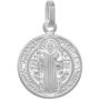 20mm Sterling Silver St Benedict Medal Necklace for Men & Women 13/16 inch Round Italy 16-24 inch