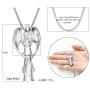 Stainless Steel Angel Memorial Cremation Jewelry Urn Necklace for Ash