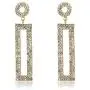 Sluxa Gold rectangle earrings ,Rectangle earrings for women girls ,Rectangle diamond earrings for wedding /party/Daily dress up. #8 Sluxa Gold rectangle earrings ,Rectangle earrings for women girls ,Rectangle diamond earrings for wedding /party/Daily dress up. #8