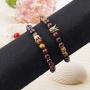 GVUSMIL 8mm Crown Lava Rock Stone Essential Oil Diffuser Bracelet Braided Rope Stone Yoga Beads Bracelets for Men Women