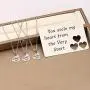 Zuo Bao Father and Daughter Jewelry Set You Stole My Heart from The Very Start Daddy’s Girl Necklace Dog Tag Keychain Set Daughter Gift