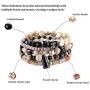 CASSIECA 4 Sets Bohemian Stackable Bead Bracelets for Women Multilayer Stretch Beaded Bracelets Set Multicolor Boho Bracelets Jewelry Sets for Women
