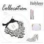 Holylove Statement Choker Necklace Earrings for Women, Costume Chunky Jewelry 1 Set