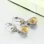 Gem Stone King 925 Sterling Silver Briolette Citrine Womens Drop Earrings 10.00 Ctw Gemstone Birthstone