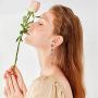 DAMLENG Chic Hypoallergenic Colorful Crystal Long Tassel Flower Stud Earrings Boho Floral Dangle Earrings for Women Girls
