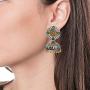Aheli Tribal Muse Collection Oxidized Jhumki for Indian Women Ethnic Boho Dangle Earrings Fashion Jewelry