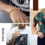 FindChic Curb Chain Bracelet for Men or Women 18K Gold Plated/Stainless Steel/Black Chunky Wrist Link Chains Bracelets for Boys 5MM 7MM 9MM 12MM Width 7.5/ 8.3 2 Length Options, with Jewelry Box