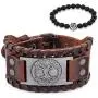 GUNGNEER Tree of Life Yggdrasil Sigil Leather Bracelet Celtic Knot Amulet Jewelry Protection Health Talisman Men Women GUNGNEER Tree of Life Yggdrasil Sigil Leather Bracelet Celtic Knot Amulet Jewelry Protection Health Talisman Men Women