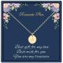 Initial Pendant Necklace, 14K Gold Filled Dainty Round Disc Double Side Engraved Hammered Initial Necklace Personalized Letter Pendant Initial Necklaces Jewelry Gifts for Women Girls