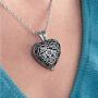 VCOOTS Cremation Jewelry for Ashes Pendant Always in My Heart Urn Necklace for Women/Men Stainless Steel Memorial Keepsake Jewelry- Free Fill Kits