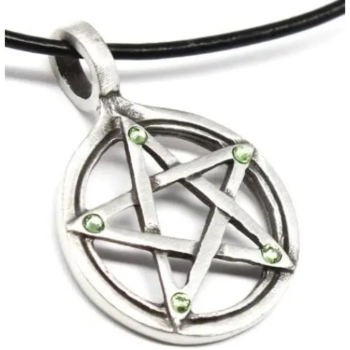 Trilogy Jewelry Pewter Pagan Pentagram Pendant on Leather Necklace with 5 Swarovski Crystal Birthday Trilogy Jewelry Pewter Pagan Pentagram Pendant on Leather Necklace with 5 Swarovski Crystal Birthday