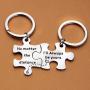 Zuo Bao Couple Keychains No Matter The Distance & Ill Always Be Yours Set Keychains Gift for Wife Husband Boyfriend Girlfriend Keychain Suit