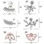 Suyi Fashion Hollow Lotus Flower Earrings Crystal Simple Chic Stud Earrings Set