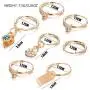 Bmadge Dangle Eerrings Gold Crystal Huggie Earrings Set Bar Circle Statement Earrings Jewelry for Women and Girls（7Pcs）