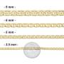 The Bling Factory 3mm-12mm 14k Yellow Gold Plated Flat Mariner Chain Necklace or Bracelet