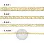 The Bling Factory 3mm-12mm 14k Yellow Gold Plated Flat Mariner Chain Necklace or Bracelet The Bling Factory 3mm-12mm 14k Yellow Gold Plated Flat Mariner Chain Necklace or Bracelet