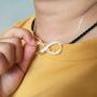 Joelle Jewelry Design Personalized Rose Gold Eternal Infinity Name Necklace Customized Made Name Pendant Necklace