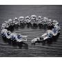 Feraco Blue Tennis Cubic Zirconia Bracelet for Mom Daughter Womens Classic 14K Plated Sapphire Bangle Crystal Jewelry Gifts