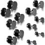 Aroncent 12PCS 6 Pairs 4-14mm Stainless Steel Black Stud Earrings Set Faux Fake Gauges Earrings Fake Ear Plugs Earrings
