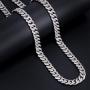 PY BLING 8mm Mens Iced Out Hip Hop Miami Cuban Link Chain Choker 14K/18K Gold White Gold Plated CZ Necklace/Bracelet 8.5''-24''