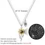 IEFSHINY I Love You Necklace 100 Languages with Initial, You are My Sunshine Sunflower Necklace Jewelry Mothers Valentines Day Gifts for Women Girls Friend Daughter Mom