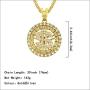 MLARK Mens Hip Hop Necklace 18k Gold Plated Dollar Sign Rapper Pendant Necklace with Drill 30 inches Cuban Chain