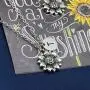 Joycuff Dainty Antique Silver Sunflower Necklace Personalized Cute Monogram Pendant Initial Charm Letter Engraved Inspirational Gifts for Her Women Teen Girl