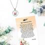 Lola Bella Gifts Cardinals Appear When Angels are Near Circular Medallion Memorial Necklace with Red Feathered Soul Poem Card Box Grief Sympathy Gift