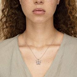 Sterling silver Urn Butterfly Cremation Necklace for Ashes S925 Memorial Pendant Urn Ashes Jewelry Gift for Loss of a Loved One