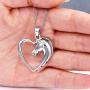 Heart Pendant Necklace by Luvalti - Horse Heart Jewelry - Family and Friends Jewelry Gift