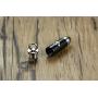 BEANS Stainless Steel The Bullet Urn Necklace for The Dog paw Keepsake Memorial Cremation Jewelry