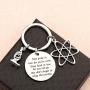 FUSTMW Science Keychain Chemistry Science Gifts Atom Microscope Keychain Scientist Physicist Chemist Graduation Gift Biology Jewelry Science Lovers Gift