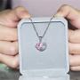 Uloveido Fashion Austrian CZ Crystals Double Heart Shape Pendant Necklace Valentines Gift N673