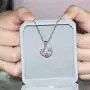 Uloveido Fashion Austrian CZ Crystals Double Heart Shape Pendant Necklace Valentines Gift N673