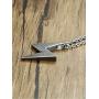 BEANS Stainless Steel Classic Vintage Antique Lightning Bolt Pendant Necklace for Men Women,Free Chain 20 Inches