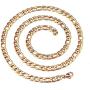 Senge 4.6 mm 18K Gold Plated Figaro Chain for Men and Women Fashion Jewelry