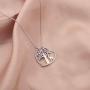 Zuo Bao Giraffe Lover Gift Amethyst Tree of Life Pendant Neckalce with Giraffe Charm Healing Jewelry Gift for Family