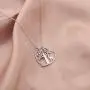 Zuo Bao Giraffe Lover Gift Amethyst Tree of Life Pendant Neckalce with Giraffe Charm Healing Jewelry Gift for Family