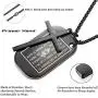 Jstyle Stainless Steel Dog Tags Cross Necklaces for Men Prayer Cross Necklace Military Rolo Chain 3mm 24 Inch Black Serenity Prayer Jstyle Stainless Steel Dog Tags Cross Necklaces for Men Prayer Cross Necklace Military Rolo Chain 3mm 24 Inch Black Serenity Prayer